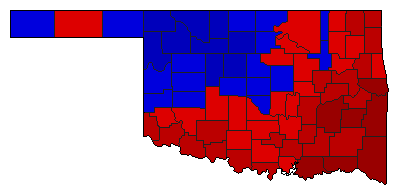 1978 Oklahoma County Map of General Election Results for Governor