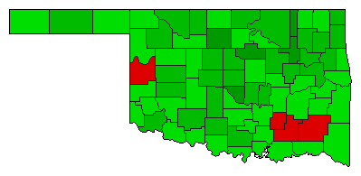 1978 Oklahoma County Map of General Election Results for Referendum
