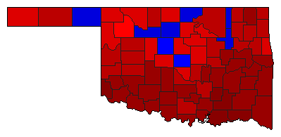 1978 Oklahoma County Map of General Election Results for Lt. Governor