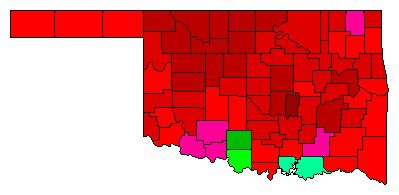 1978 Oklahoma County Map of Democratic Primary Election Results for Attorney General