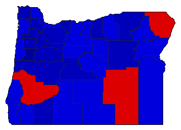 1978 Oregon County Map of General Election Results for Senator