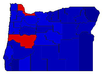 1978 Oregon County Map of General Election Results for Governor