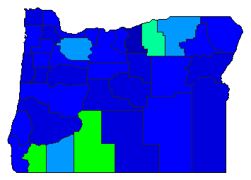 1978 Oregon County Map of Republican Primary Election Results for Governor