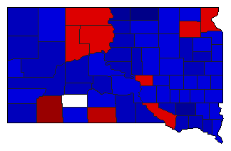1978 South Dakota County Map of General Election Results for Attorney General