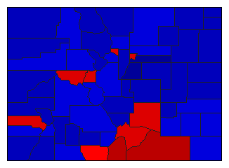 1978 Colorado County Map of General Election Results for Senator