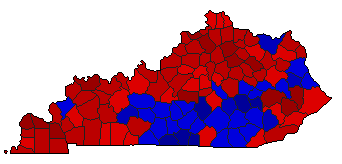 1979 Kentucky County Map of General Election Results for Governor