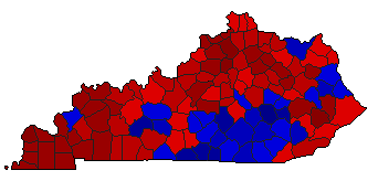 1979 Kentucky County Map of General Election Results for State Treasurer
