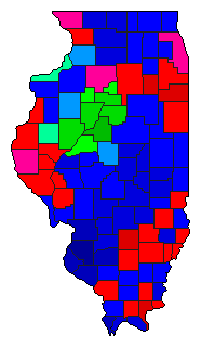 1980 Illinois County Map of Republican Primary Election Results for Senator