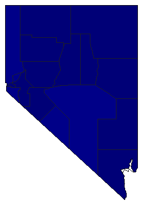 1980 Nevada County Map of Republican Primary Election Results for Senator