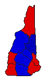 1980 New Hampshire County Map of General Election Results for Senator