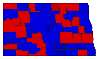 1980 North Dakota County Map of General Election Results for Attorney General