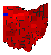 1980 Ohio County Map of General Election Results for Senator