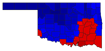 1980 Oklahoma County Map of General Election Results for President