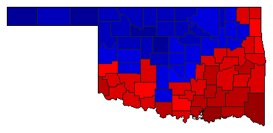 1980 Oklahoma County Map of General Election Results for Senator