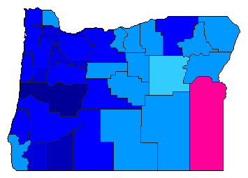 1980 Oregon County Map of Republican Primary Election Results for Attorney General
