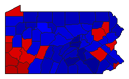 1980 Pennsylvania County Map of General Election Results for Attorney General