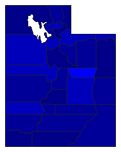 1980 Utah County Map of General Election Results for President