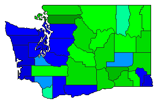 1980 Washington County Map of Republican Primary Election Results for Governor