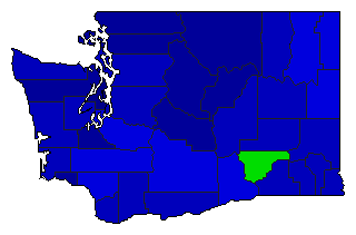 1980 Washington County Map of Republican Primary Election Results for Secretary of State