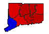 1980 Connecticut County Map of General Election Results for Senator