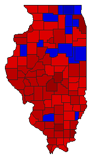 1982 Illinois County Map of General Election Results for Comptroller General