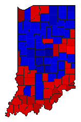 1982 Indiana County Map of General Election Results for State Auditor