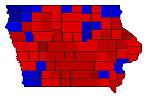 1982 Iowa County Map of General Election Results for Attorney General