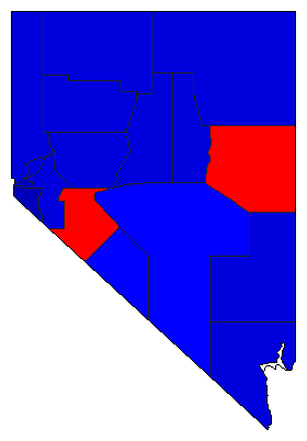 1982 Nevada County Map of General Election Results for Controller