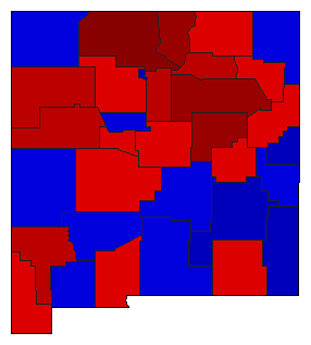 1982 New Mexico County Map of General Election Results for State Auditor
