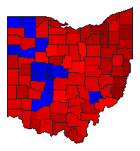 1982 Ohio County Map of General Election Results for Attorney General