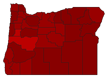 1982 Oregon County Map of General Election Results for Referendum