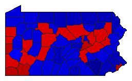 1982 Pennsylvania County Map of General Election Results for Governor