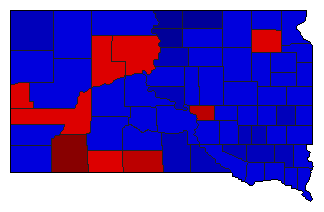 1982 South Dakota County Map of General Election Results for Attorney General