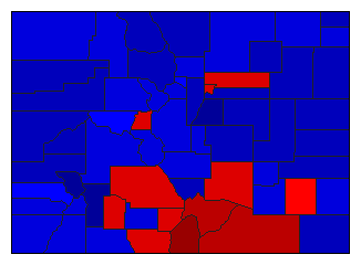 1982 Colorado County Map of General Election Results for Secretary of State