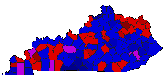 1983 Kentucky County Map of Republican Primary Election Results for Agriculture Commissioner