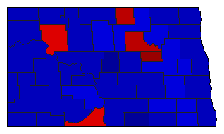 1984 North Dakota County Map of General Election Results for Agriculture Commissioner
