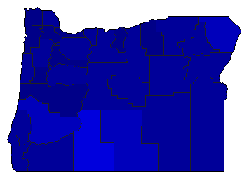 1984 Oregon County Map of Republican Primary Election Results for Senator