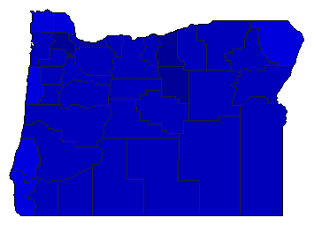 1984 Oregon County Map of General Election Results for Attorney General