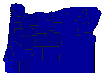 1984 Oregon County Map of Republican Primary Election Results for Attorney General