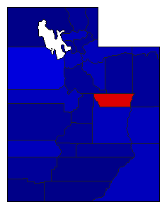 1984 Utah County Map of General Election Results for State Auditor