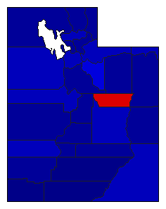 1984 Utah County Map of General Election Results for Attorney General