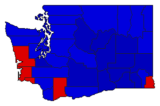 1984 Washington County Map of General Election Results for Insurance Commissioner