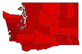 1984 Washington County Map of General Election Results for Lt. Governor