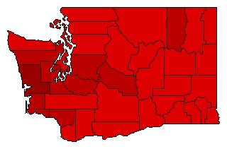 1984 Washington County Map of General Election Results for State Treasurer