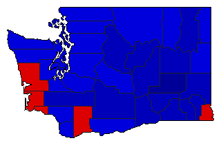 1984 Washington County Map of General Election Results for Attorney General