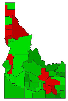 1986 Idaho County Map of General Election Results for Referendum