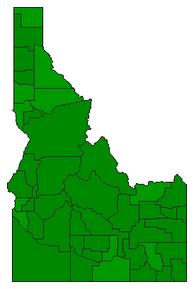 1986 Idaho County Map of General Election Results for Referendum