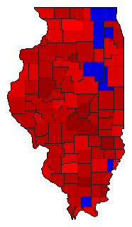 1986 Illinois County Map of General Election Results for Attorney General