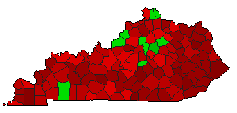 1986 Kentucky County Map of General Election Results for Referendum
