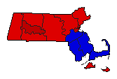 1986 Massachusetts County Map of General Election Results for Attorney General